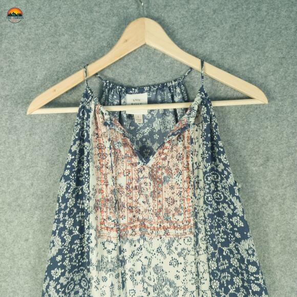 Knox Rose Maxi Dress Multicolor Sleeveless Keyhole Neck Boho Women's Size Small - Picture 4 of 14